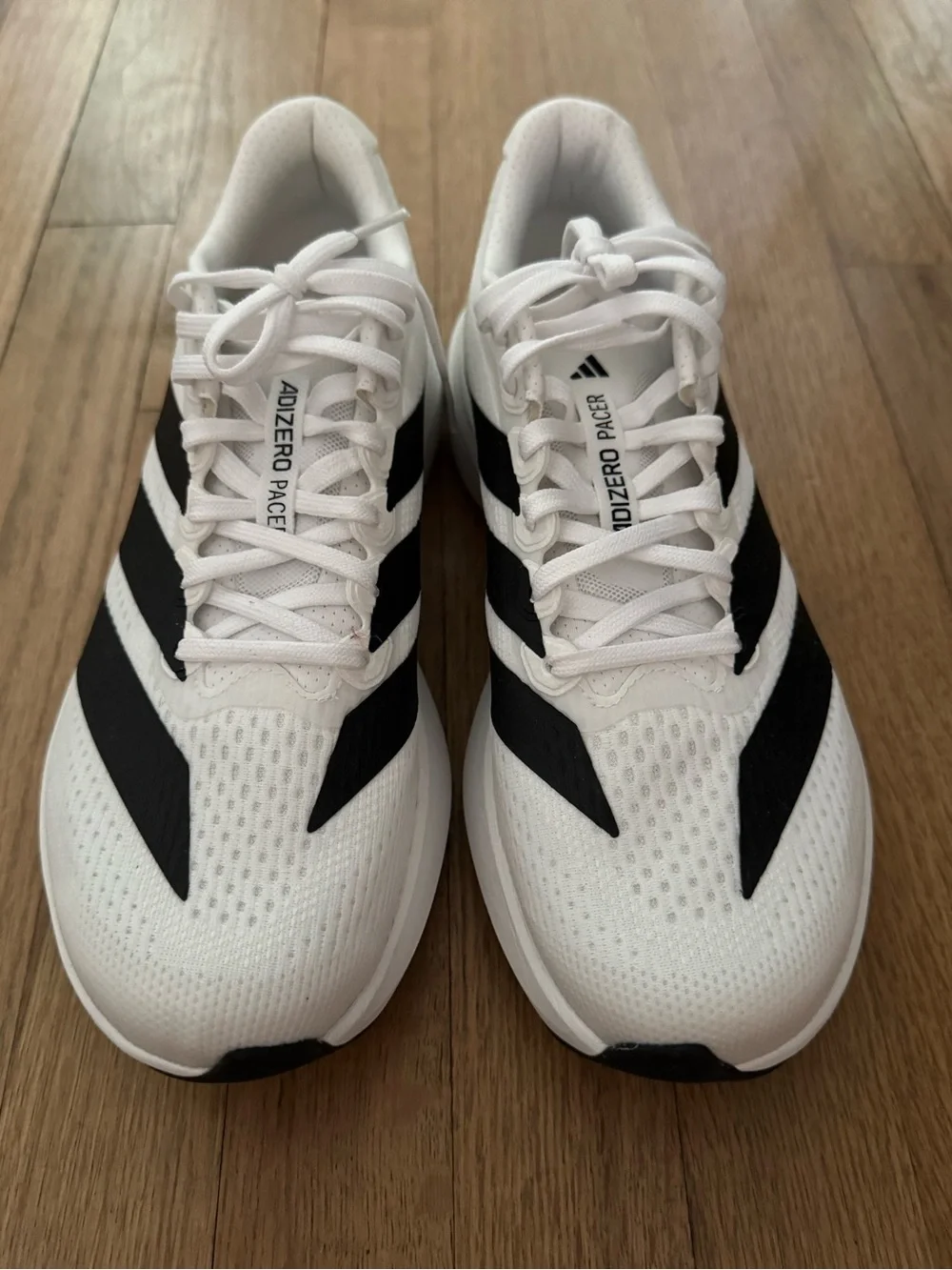 adidas White and Black Adizero Racer Men's Running Shoe